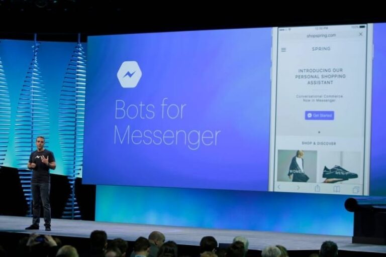 Presentation of how chatbot companies are improving brand communication via Facebook Messenger
